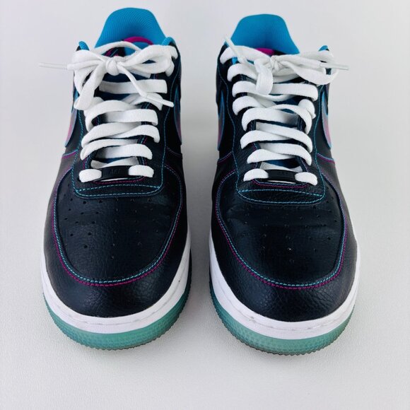 Nike Air Force 1 LV8 Miami Nights Mens Sz 12 Black Fireberry Sneakers DD9183-001 - Picture 3 of 12